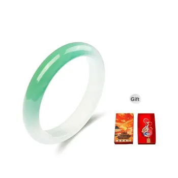 Best Wishes Chalcedony Jade Bangles Unisex