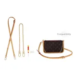 [Sub-Bag to Crossbody Clothing Sets]Cow Leather Shoulder Strap 90-120cm+Decorative Chain+Modified Buckle