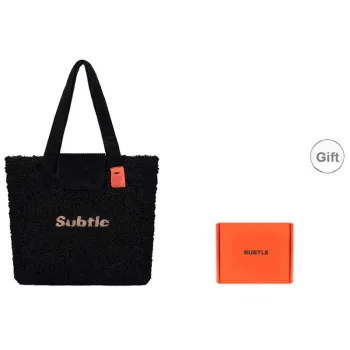 Subtle Fabric Shoulder Bag Women's Charcoal Black/Caramel Brown