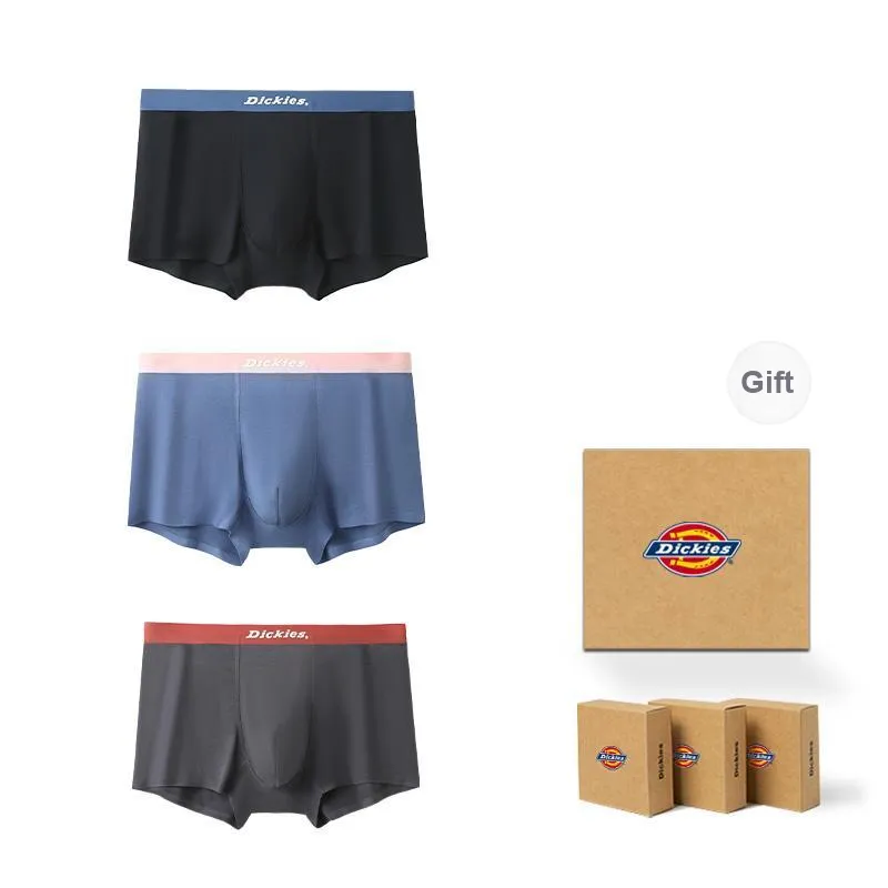 Dickies Underpants Men's Breathable Skin Friendly Boxer Briefs 3 Pack-0