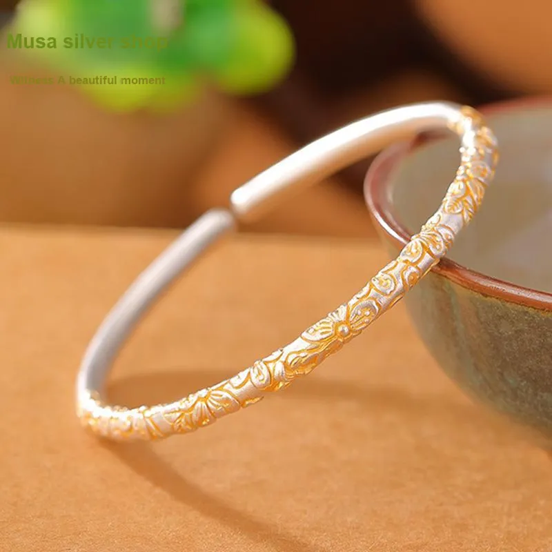 MIAOYINGE 999 Fine Silver Sterling Silver Bracelets Women's-1