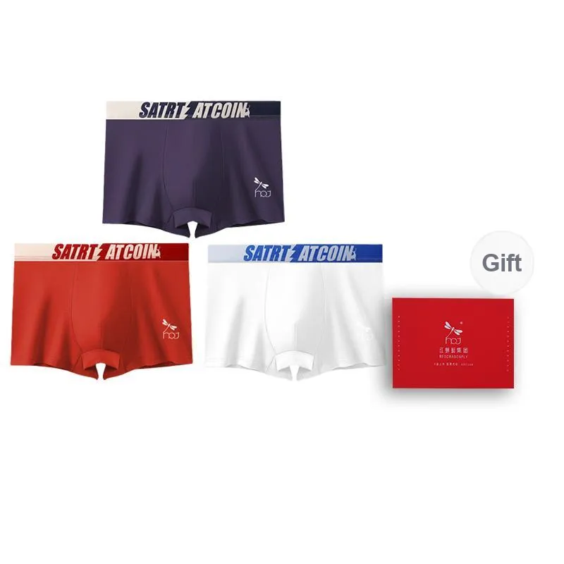 RED DRAGONFLY Cotton Panties Men's 3 Pack Gift Box Set-10