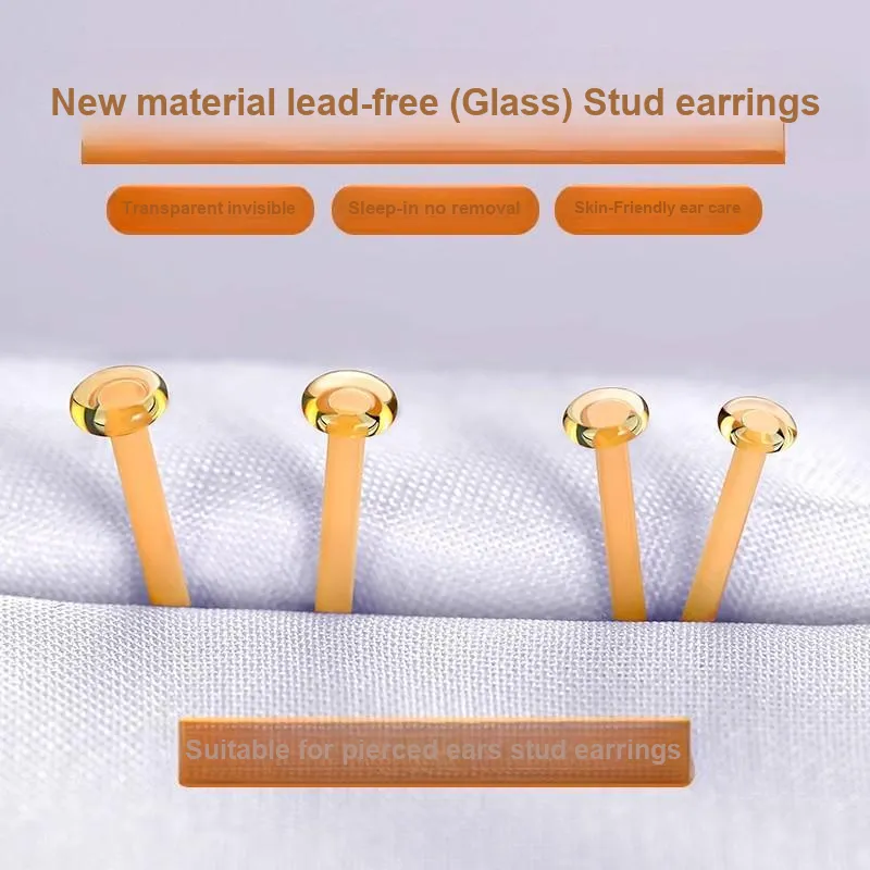 LNIEER Glass Stud Earrings Women's-13