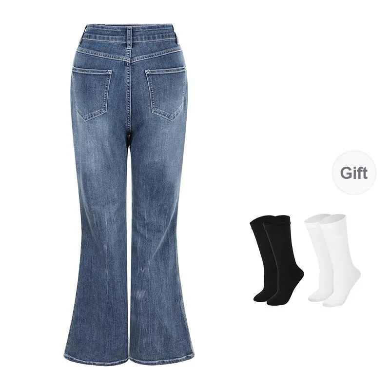 BSEVENI Jeans Women's Blue-1