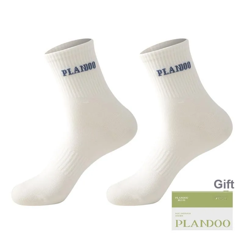 PLANDOO Mid Calf Socks Men's Shopping Bag 2 Pack-4