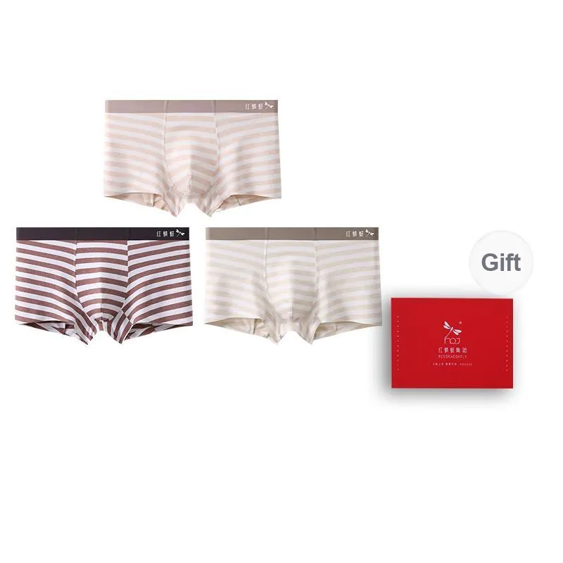 RED DRAGONFLY Cotton Panties Men's 3 Pack Gift Box Set-8