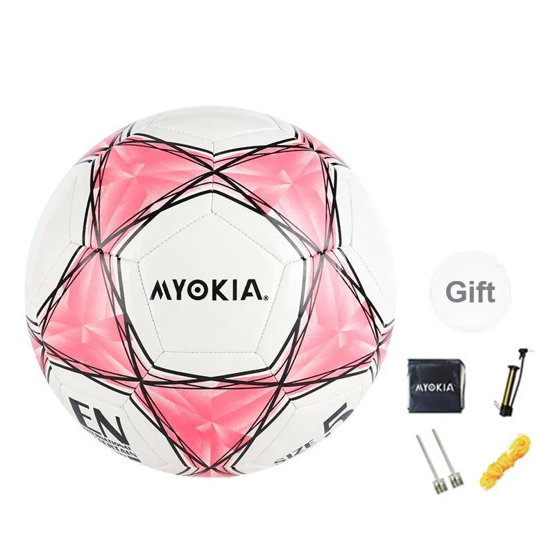 MYOKIA Size 5 Soccer Hand Stitched Soccer Ball Unisex-8