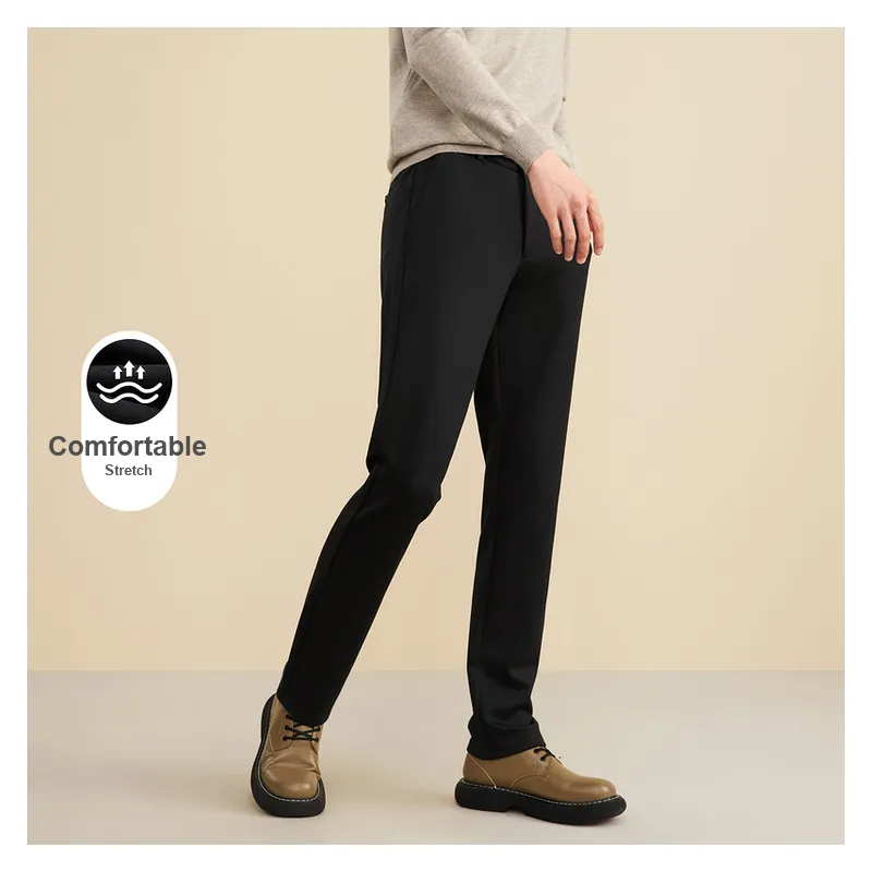 HLA Casual Pants Men Black Pattern U2-2