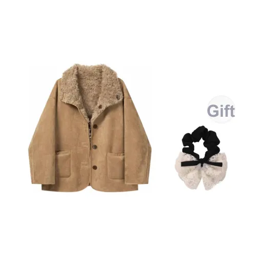 SYEEE WITH U Бархат Feel Пальто Женские