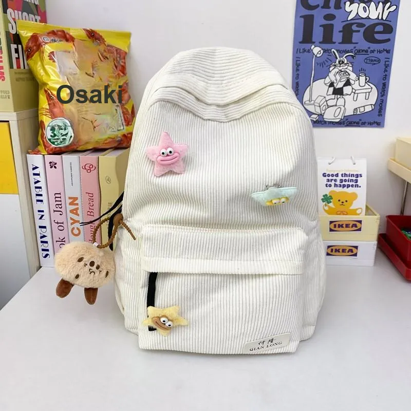 Alcohol Dragon Corduroy Backpack Women's Multicolor-2