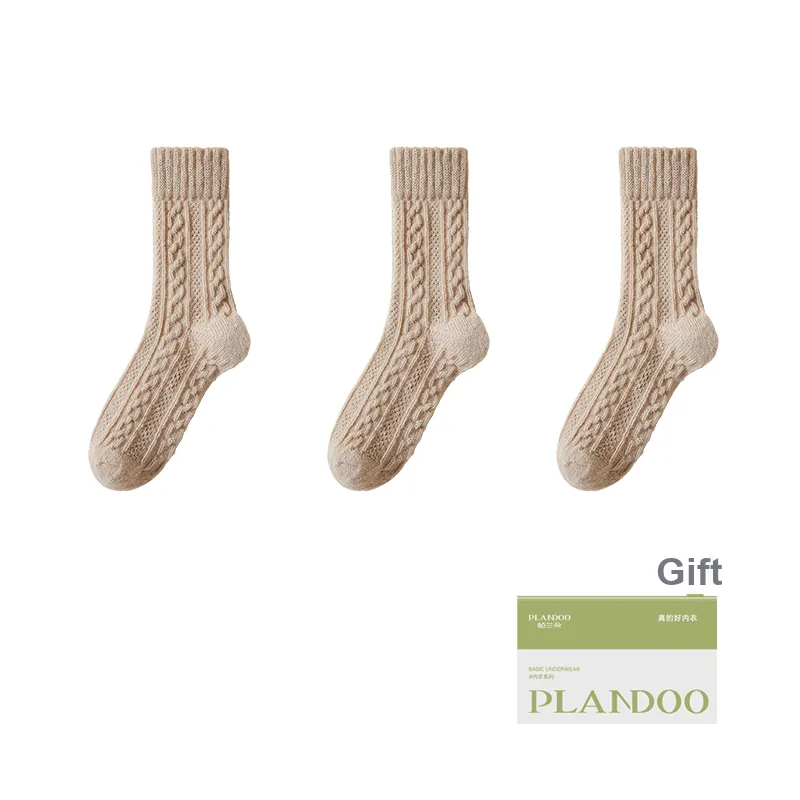 PLANDOO Mid Calf Socks Women's Shopping Bag 3 Pack-4