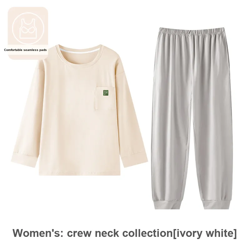 ZAO FU NIAO Pajama Set Women's Ivory White-1