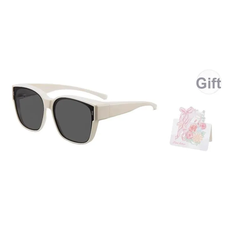 CAPONI TR90 Квадратные Солнцезащитные Очки Унисекс Белые