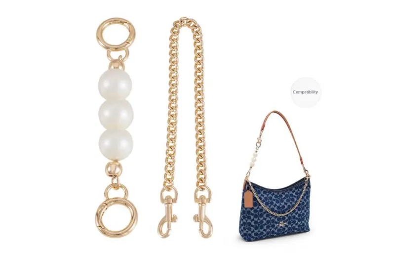 Lan Bao Fan Alloy, Metal, Chain, DuPont Paper Liner Bag Accessory Unisex Gold-25