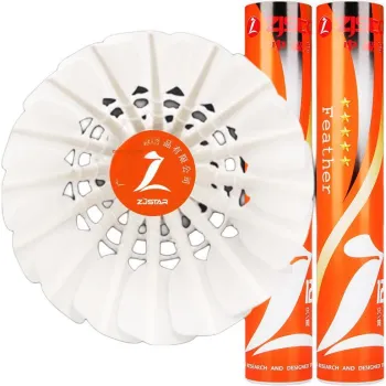 Middle Pole Star Goose Feather Shuttlecock 12 Pack Goose Feather Shuttlecocks