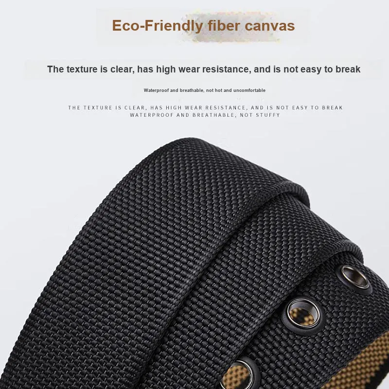 ROBINHOOD Canvas Leather Belts Men's 3.8cm-3