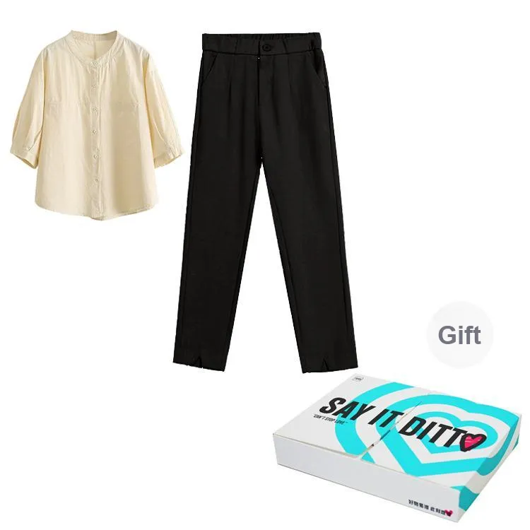 Yvetteclassic Shirt Matching Set Women's-8