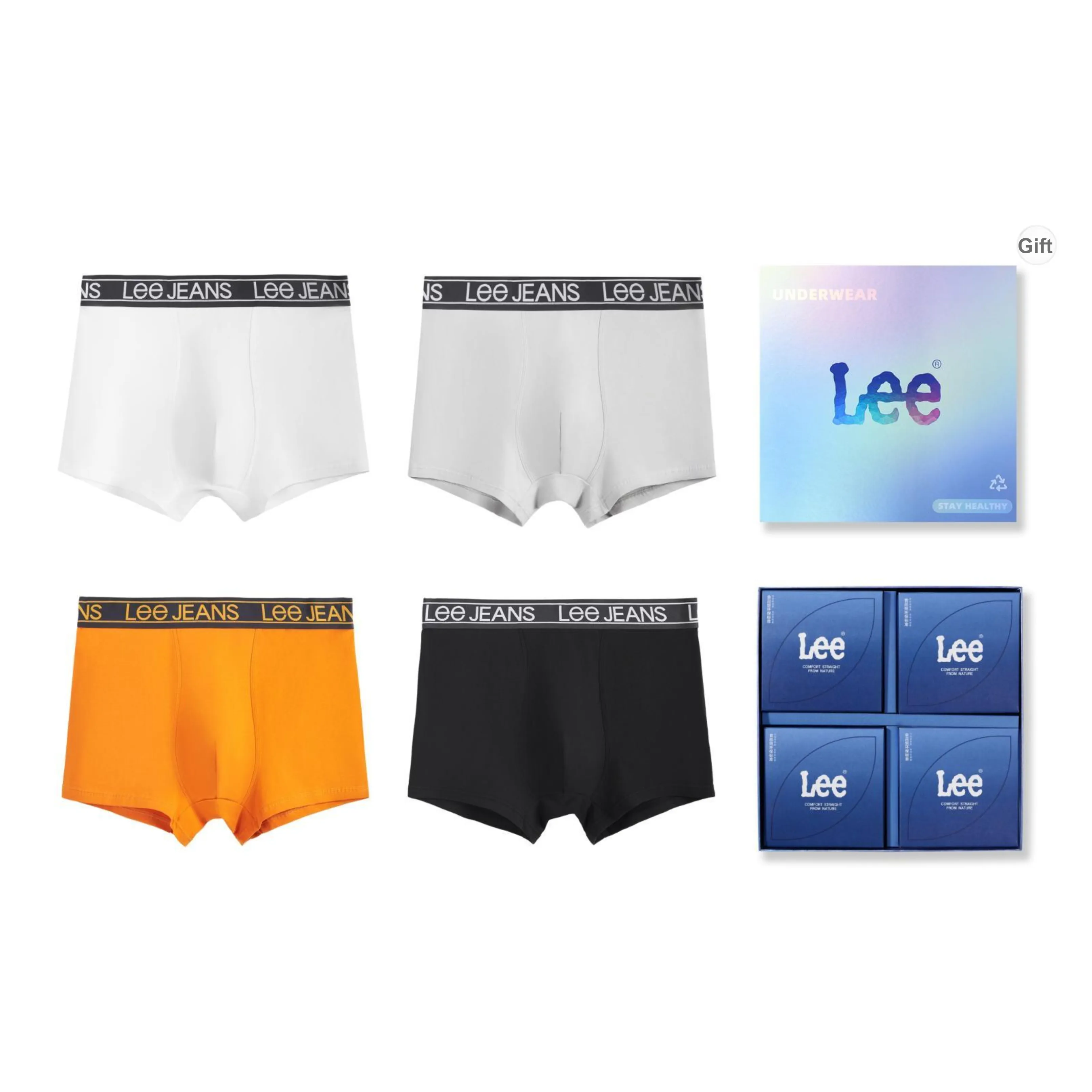 Lee Underpants Men's 4 Pack Gift Box Set