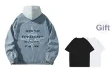 Blue Denim Hooded (Comes with T-Shirt)