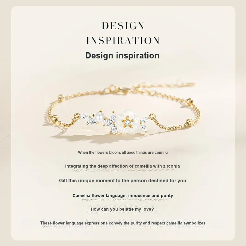 Hurry That Year Shell Pearl, Shell Flower, Synthetic Cubic Zirconia Bracelets Women's-2