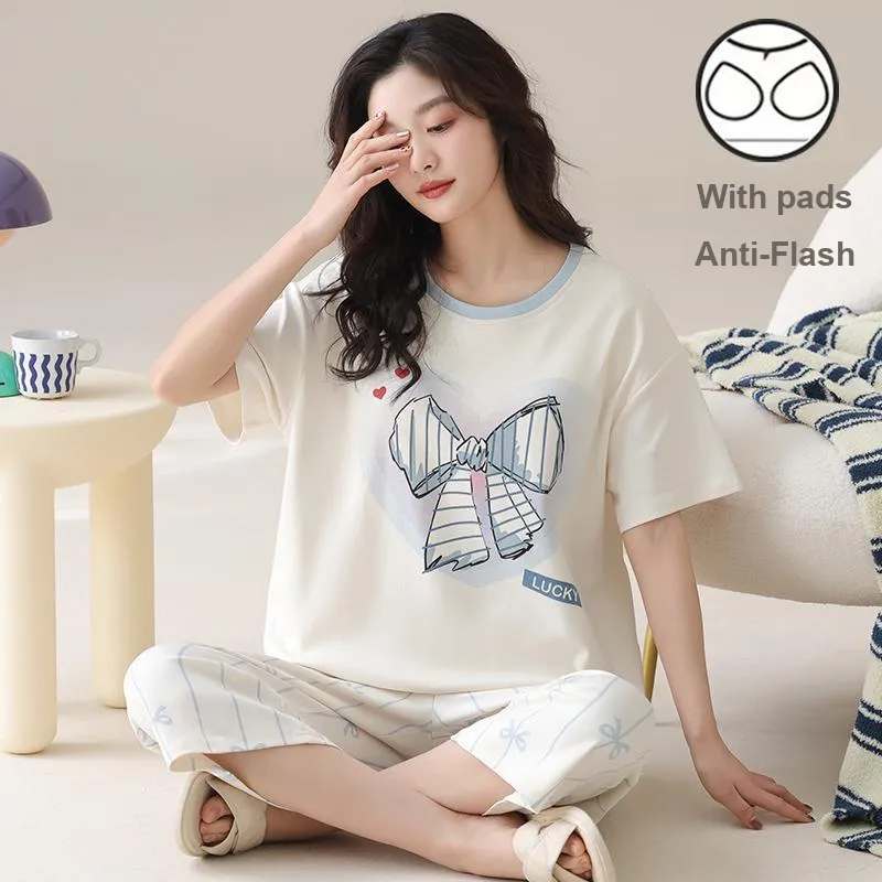 Qiao Ni Tong Pajama Set Women's Image Color-4
