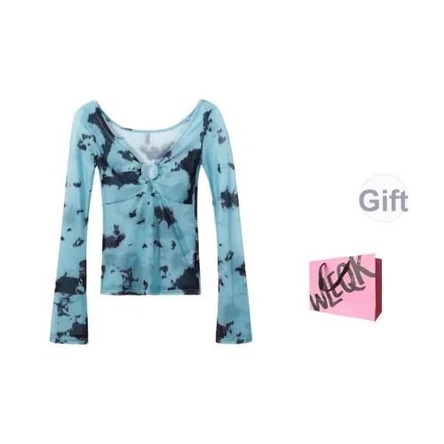 CTRTRC Синий Женские T-рубашки