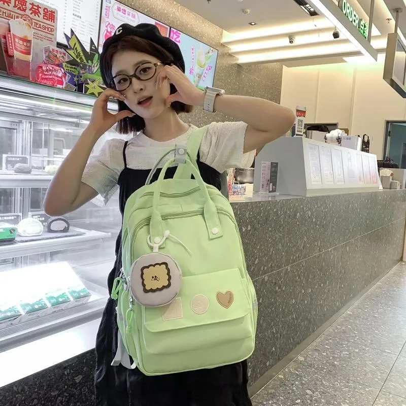 Yalu Nylon Backpack Unisex Multicolor-21
