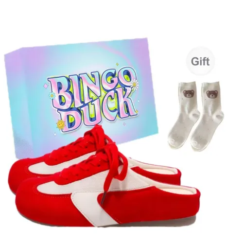 BINGO DUCK Abrasion Resistant Closed Toe Slippers Women's