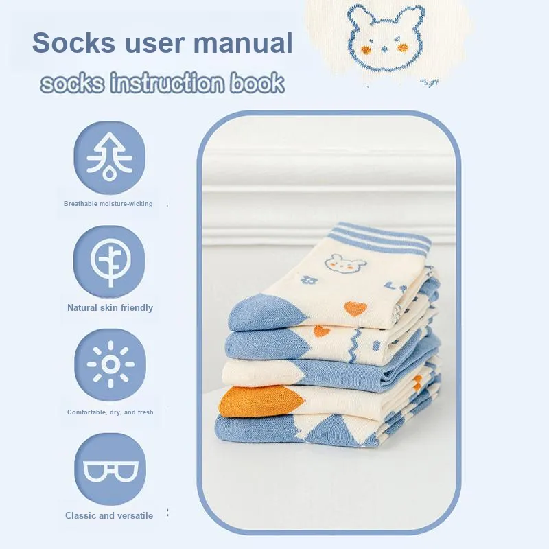 Yalu Mid Calf Socks Women's 5 Pack-19