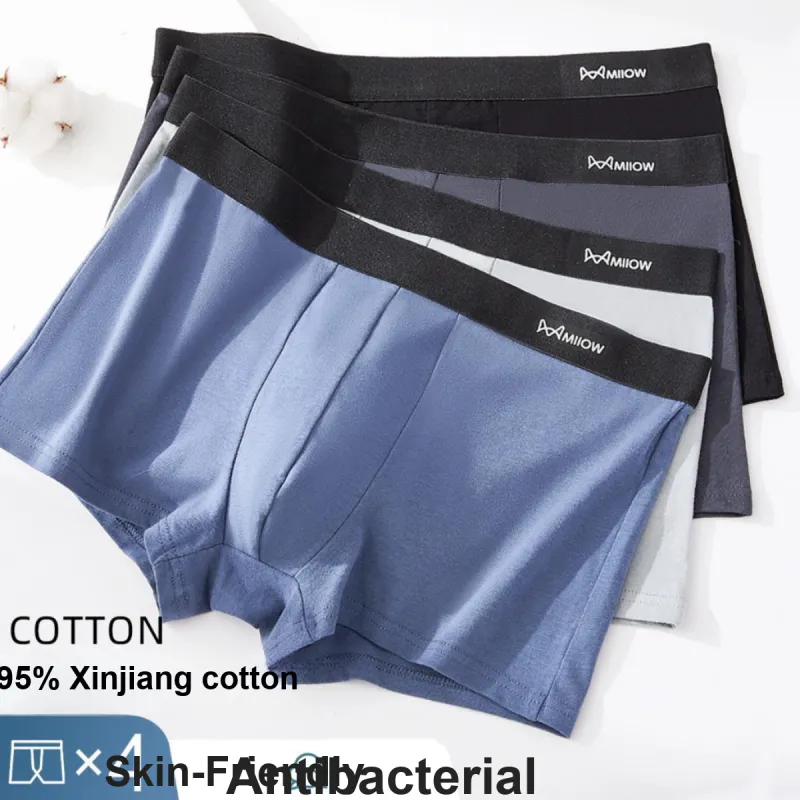 MIIOW Underpants Men's 4 Pack Mixed Color-3