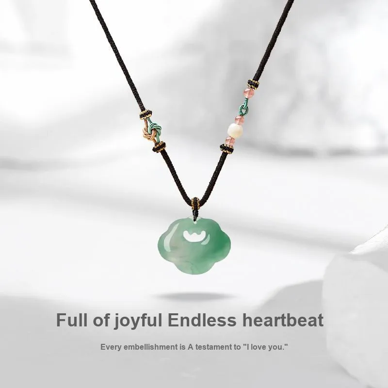 JUICY GRAPE African Emerald Jade Necklaces Unisex-1