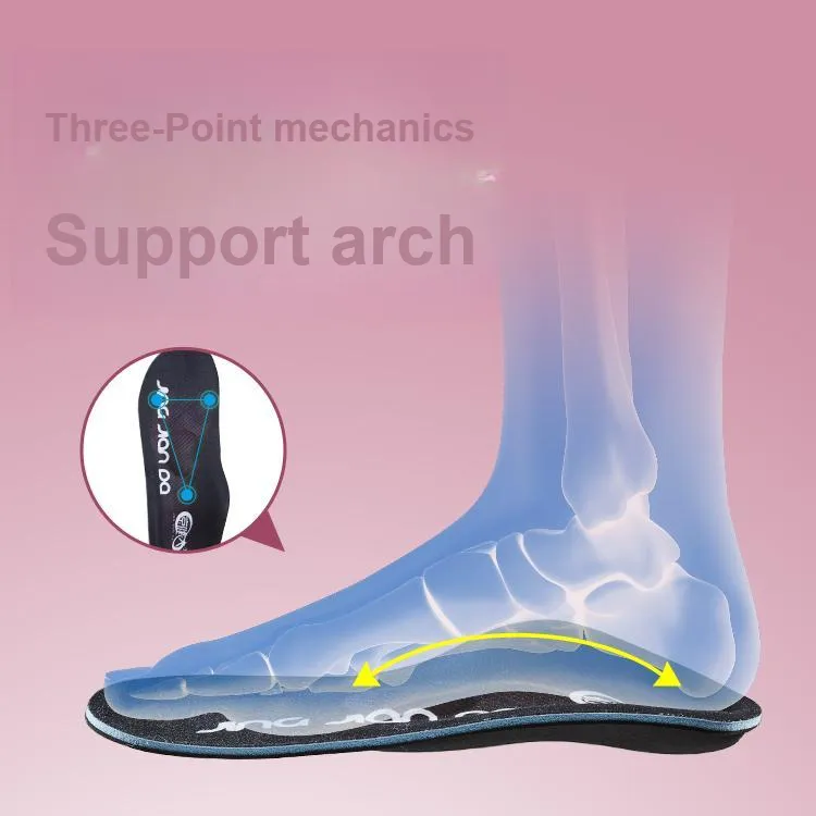 Jing Jianda Latex Spine Foam Cork EVA Insoles Unisex Black-2