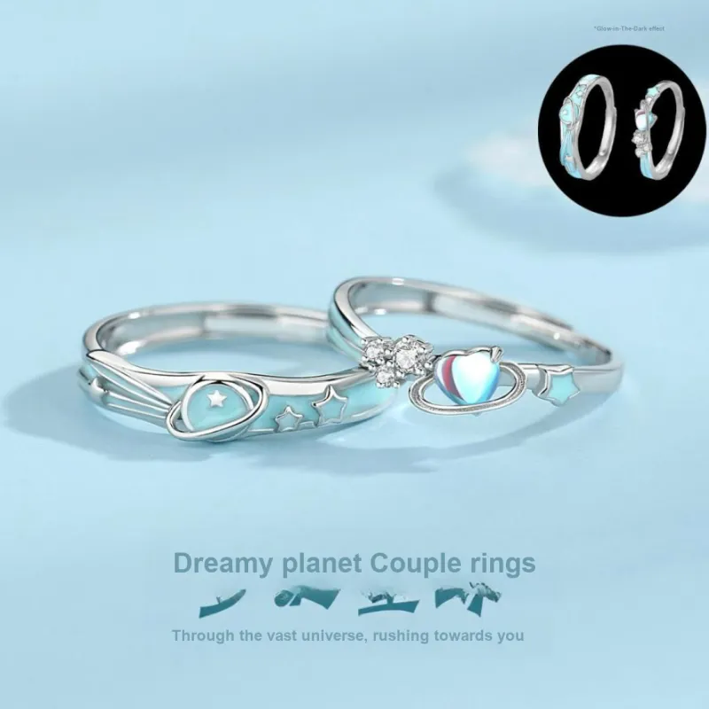 MAGICPOLE 925 Sterling Silver With Zircon Rings Unisex Silver-3