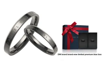 Daniel Wellington Alloy Rings Unisex Space Gray