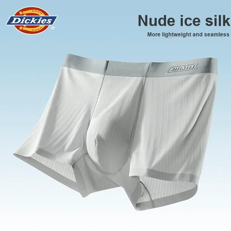 Dickies Underpants Men's Seamless Skin Friendly High Rebound Breathable Four Corner Pants, Box Combo Set-37