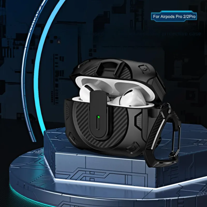 YOOVEI Airpods PC Anti Drop Impact Resistant Mecha Advanced Trendy Fashion Bluetooth Protective Case Headphone Cases-1