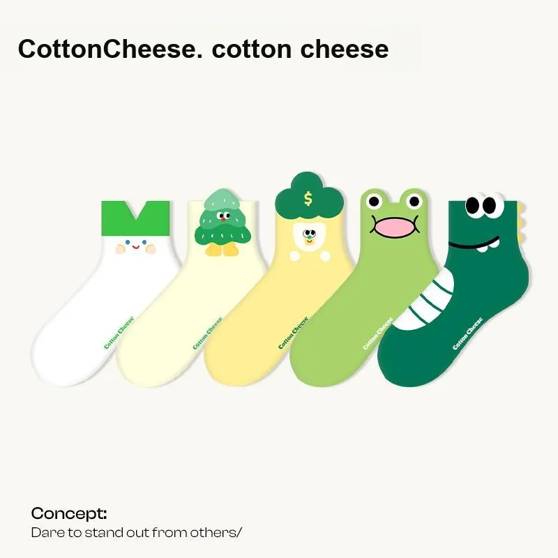 COTTON CHEESE Ankle Socks Unisex 5 Pack Mixed Color-1