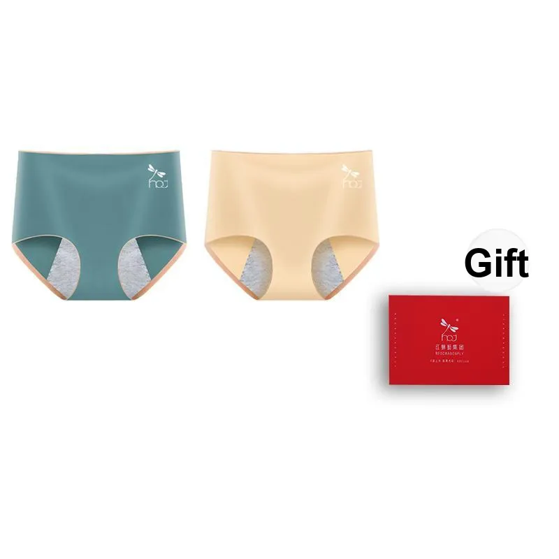 RED DRAGONFLY Seamless 100% Cotton Period Panty For Auntie Period Women's 2 Boxes Of Gift Sets