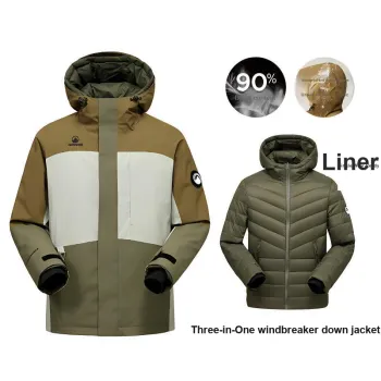 Yalu Parka Outdoor Casual Liner Can Be Worn Alone 3-in-1 Coat Down Jacket Unisex