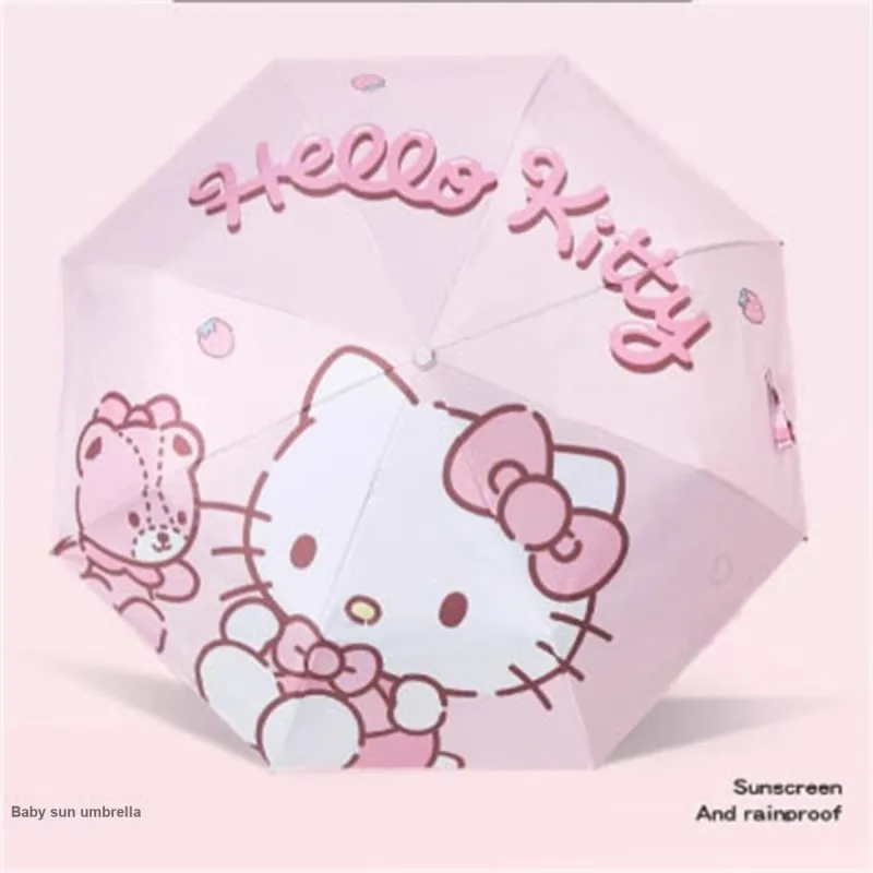 Sanrio Students Sunny And Rainy Dual Use UV Protection Sun Protection Compact Portable Sunshade Umbrella-8