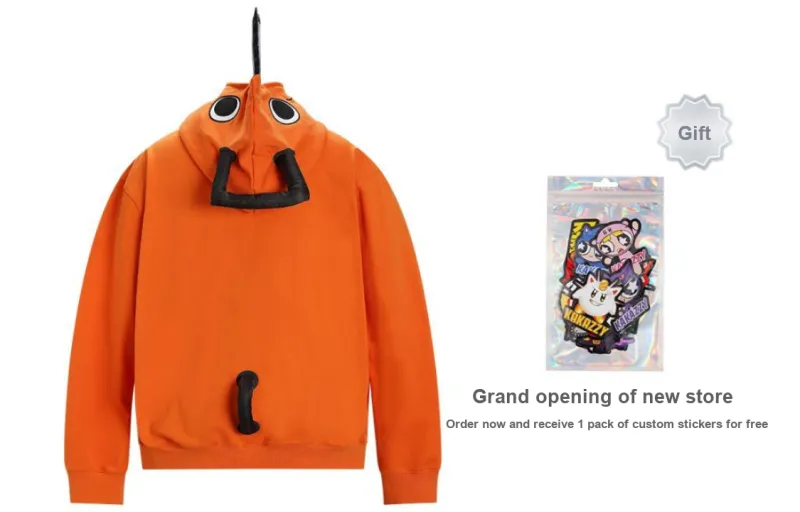 KAKAZZY Sweatshirts Unisex Orange-4
