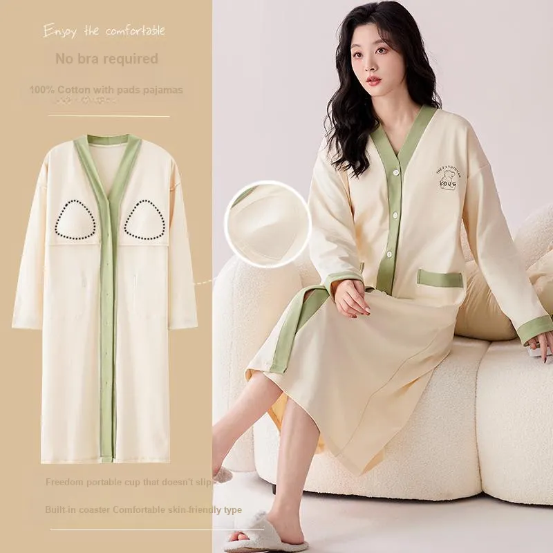 Pretty Lady Nightgown Women's Apricot Green-3