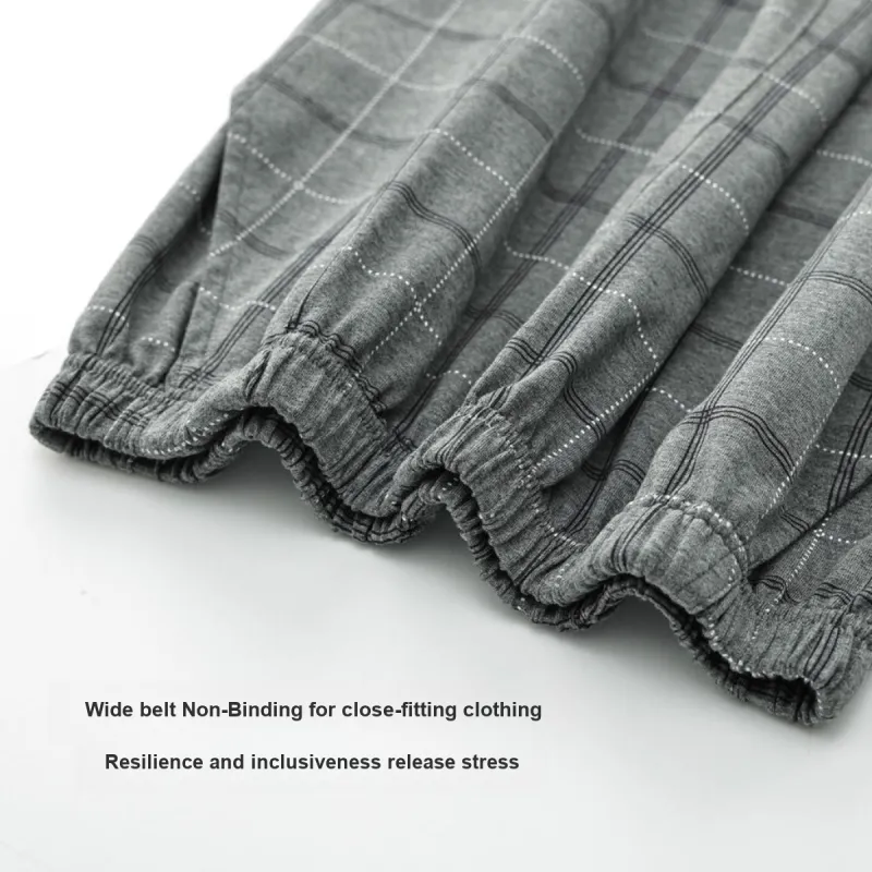FARO Pajama Pants Men's Gray Plaid-3