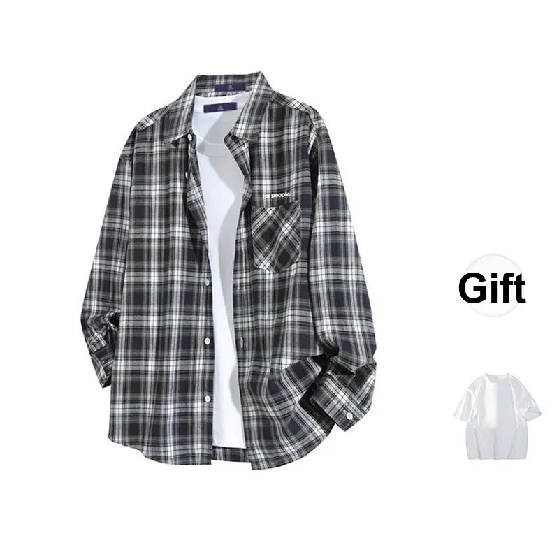 FAX FOR FMACM Shirt Unisex Gray Blue Plaid-13