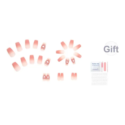 SEVERLAND False Nail MID Длина Матовый Текстура Сердце Градиентный