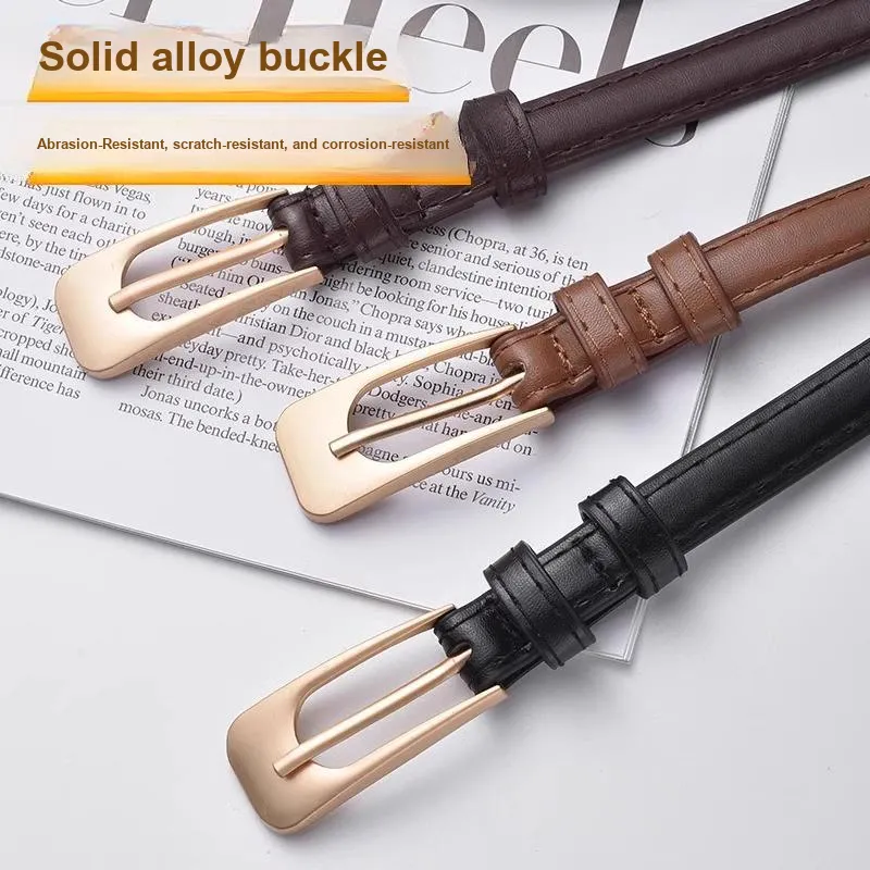 TUCANO Split Cow Leather Leather Belts Women's 1.4cm-5