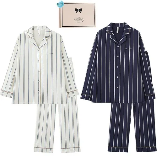 MIIOW Pajama Set Mens Blue Gray