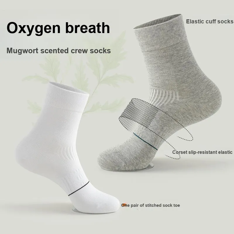 H YXIANG Mid Calf Socks Men's 5 Pack-1