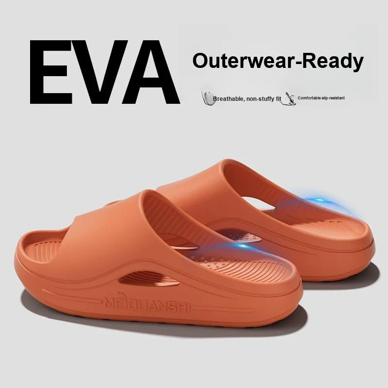 Foot Recreation EVA Couple Indoor Home Bathroom Bathing Slip Resistant Slippers-9