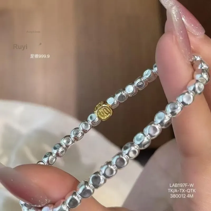 Silver Arashi 999 Fine Silver Pure Silver Bracelets Women's-4